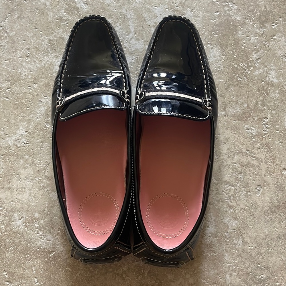 Bally women patent leather driver’s slip on loafer 36 1/2 made in Italy
